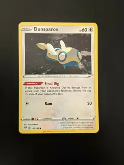 Pokemon TCG Common Dunsparce 137/189 S&S Darkness Ablaze NM/Mint Condition - Image 3