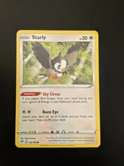Pokemon TCG Common Starly 145/189 S&S Darkness Ablaze NM/Mint Condition - Image 3