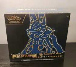 Mega Evolution Lucario NM Pokemon Center Elite Trainer Box PC ETB Sealed W/ Case - Image 1