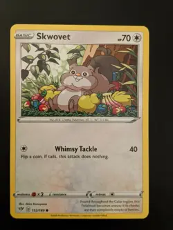 Pokemon TCG Common Skwovet 152/189 S&S Darkness Ablaze NM/Mint Condition - Image 1