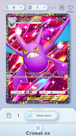 Crobat Full art 2?, Pokemon TCG Pocket, Wisdom of Sea and Sky, English - Image 1
