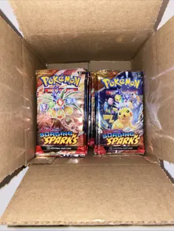 Pokemon TCG Scarlet & Violet Surging Sparks Booster Pack Lot of 36 Sealed - Image 1