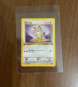 Pokemon TCG Meowth Jungle 56/64 Regular 1st Edition Common - Image 1