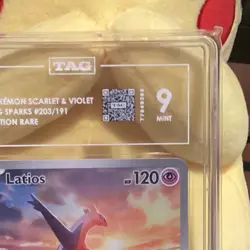 Latios 2024 Pokemon TCG Surging Sparks IR #203/191 Tag 9 - Image 3