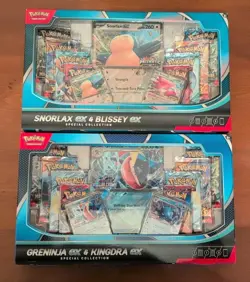 Pokemon Greninja ex and Snorelax Special Collection Box Lot of 2 Sealed NIB - Image 1