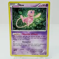 Pokemon TCG Mew 29/124 XY Fates Collide Holo Rare NM - Image 1