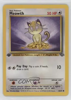 Meowth 1st Ed. Pokemon Jungle #56 1999 - Image 1