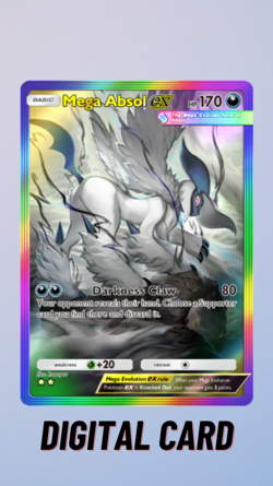 Pokemon TCG Pocket Mega Absol EX Rainbow Mega Rising Trade 2 Star ?? (English) - Image 1