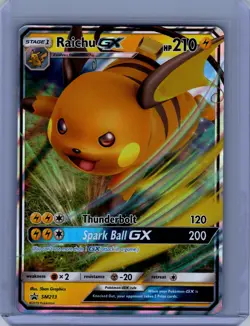 Pokemon SM Promos #SM213 Raichu GX Near Mint or Better - Image 1