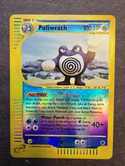 Pokemon Expedition Poliwrath 24/165 Mint Reverse Holographic Rare - Image 1