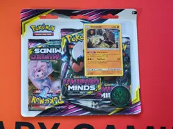 Pokemon Sun & Moon Unified Minds 3-Pack Blister Sealed - Image 1