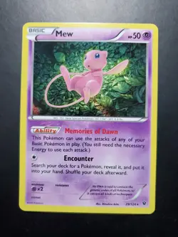 Pokemon TCG Mew 29/124 XY Era Fates Collide Holo 2016 NM - Image 1