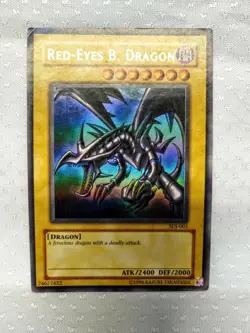 Red-Eyes Black Dragon SDJ-001 Yugioh Unlimited Edition LP Ultra Rare - Image 1