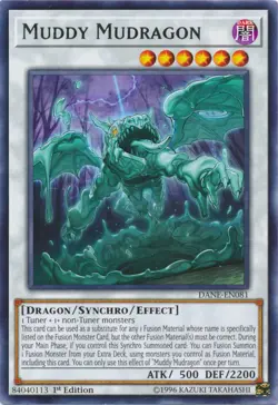 Yugioh! MP Muddy Mudragon - DANE-EN081 - Rare - 1st Edition Moderately Played, E - Image 1