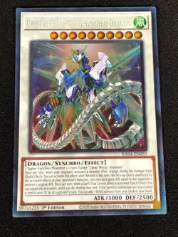 Yugioh Crystal Clear Wing Synchro Dragon RA04-EN059 1st Collectors (NM) - Image 1