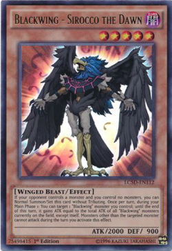 Yugioh Blackwing - Sirocco the Dawn - Ultra Rare - LC5D-EN112 - 1st Ed - NM - Image 1