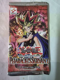 YuGiOh Pharaoh's Servant 1st Editon Sealed Booster Pack 2002 - Image 1