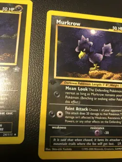 Murkrow 24/111 Neo Genesis First Edition (X2) Two Card Lot Pokemon TCG Mint/NM - Image 4