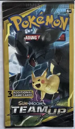 🔥Pokemon Sun and Moon Team Up 3 Card Mini Booster Pack Factory Sealed🔥 - Image 2