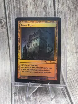 Age Of Alimony - Divorced Dads TCG: Porta Potty Foil Terrain Card - Image 1