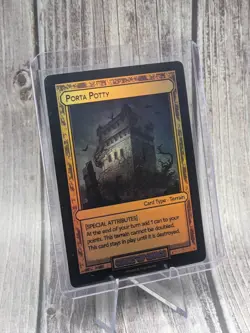 Age Of Alimony - Divorced Dads TCG: Porta Potty Foil Terrain Card - Image 3