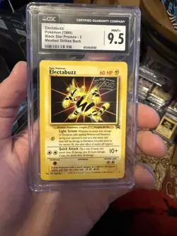 CGC 9.5 Electabuzz # 2 WB Movie WOTC Black Star PROMO Pokemon Card - Image 1