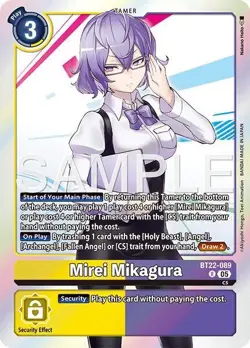 1x BT22-089 Mirei Mikagura Cyber Eden Digimon Card Game x1 - Image 1