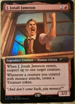 J. Jonah Jameson MTG Magic The Gathering Spider-Man Foil Promo Magiccon Atlanta - Image 1