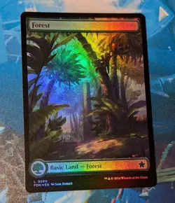 MTG Foundations *FOIL FULL ART* FOREST #290 NM - Image 1
