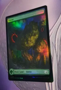 MTG *FOIL FULL ART *March of the Machines FOREST #291 NM - Image 1