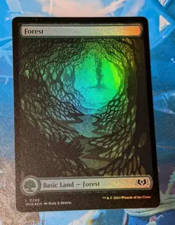 MTG *FOIL FULL ART* Wilds Of Eldraine FOREST NM - Image 1