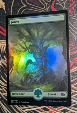 MTG *FOIL FULL ART* The Brothers' War FOREST #287 NM - Image 1