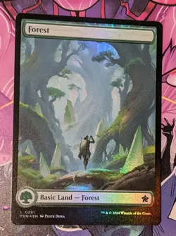 MTG Foundations *FOIL FULL ART* FOREST #291 NM - Image 1