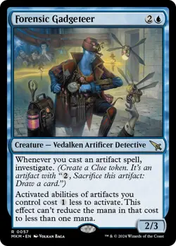 MTG Forensic Gadgeteer [Murders at Karlov Manor] Near Mint Magic pack fresh - Image 1