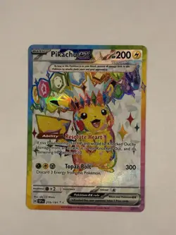 Pokemon TCG Pikachu EX Surging Sparks Ultra Rare Card 219/191 Scarlet & Violet - Image 2