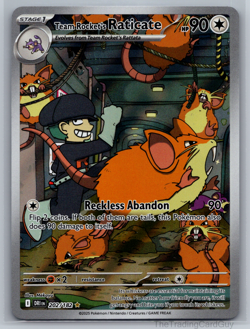 Pokemon Team Rockets Raticate 202/182 Destined Rivals Illustration Rare NM - Image 1