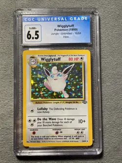 CGC 6.5 Wigglytuff 16/64 Jungle Unlimited Holo Graded Pokemon Card Vintage Ex/NM - Image 1