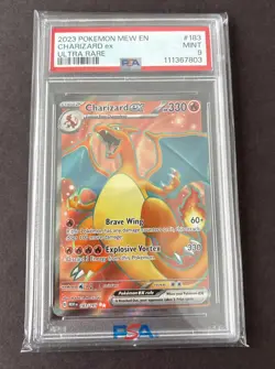 2023 POKEMON MEW EN-151 ULTRA RARE #183 CHARIZARD EX PSA 9 - Image 1