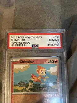 2024 Pokemon Chimchar 031/167 Twilight Masquerade Reverse Holo PSA 10 - Image 5