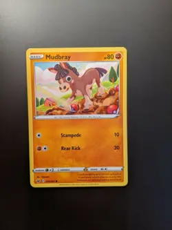 Pokemon TCG Mudbray 105/202 Sword & Shield Base Set Mint/NM Condition - Common - Image 2