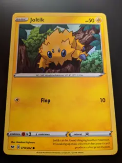 Pokemon TCG Joltik 70/202 Sword & Shield Base Set Mint/NM Condition - Common - Image 2