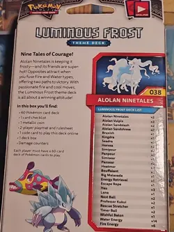 Pokemon Sun and Moon Burning Shadows Luminous Frost Alolan Ninetales Theme Deck - Image 4