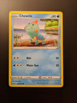 Pokemon TCG Chewtle 60/202 Sword & Shield Base Set Mint/NM Condition - Common - Image 1