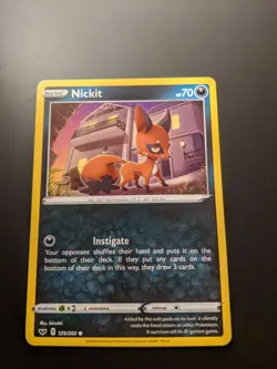 Pokemon TCG Nickit 125/202 Sword & Shield Base Set Mint/NM Condition - Common - Image 2