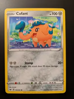 Pokemon TCG Cufant 136/202 Sword & Shield Base Set Mint/NM Condition - Common - Image 1