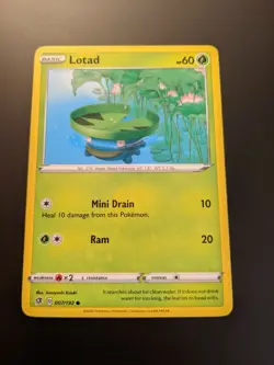 Pokemon TCG Lotad 7/192 Rebel Clash Mint/NM Condition - Common - Image 2