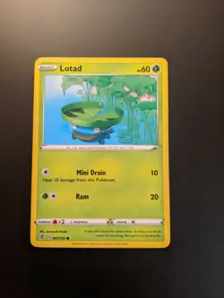 Pokemon TCG Lotad 7/192 Rebel Clash Mint/NM Condition - Common - Image 3