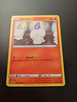 Pokemon TCG Litwick 31/192 Rebel Clash Mint/NM Condition - Common - Image 2