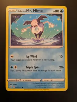 Pokemon TCG Galarian Mr. Mime 37/192 Rebel Clash Mint/NM Condition - Common - Image 1