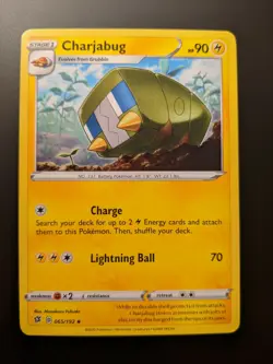 Pokemon TCG Uncommon Charjabug 65/192 S&S Rebel Clash Mint/NM Condition - Image 1